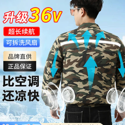 Heatstroke Prevention and Cooling Air Conditioning Clothes Men's Work Clothes Refrigeration with Fan Charging Site Labor Protection Clothes Welder Jacket