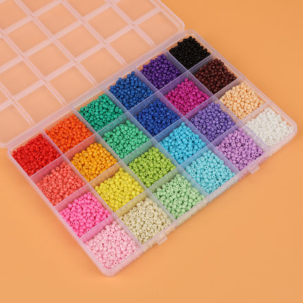 Amazon 3mm Glass Rice Bead Set DIY Handmade Jewelry Necklace Bracelet Earrings Accessories Set with Elastic Cord