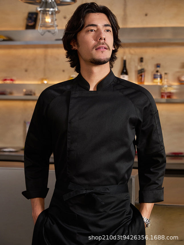 Chef Uniforms for Men with Long Sleeves for Catering, Hotels, Baking, Cake Shops, and Professional Kitchen Use