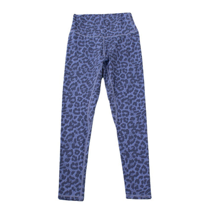 Yoga clothes women's sports fitness trousers leopard print quick-drying tight high waist nude sense cropped jogging training European and American