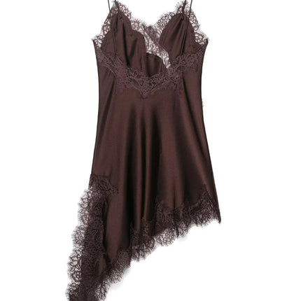 Kaopu Za 2025 Summer Women's Fashion Sleeveless Backless Mini Dress Sexy Hollow Suspender Dress