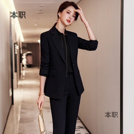 [Calm Color System] Women's Advanced Sense Autumn Commuter Workwear Dress Suit Dress Women's Temperament Work Clothes Suit