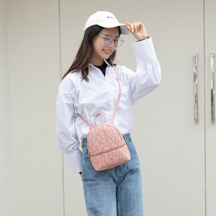 Bag women's new printed small backpack 2024 fashion ladies shoulder bag mobile phone coin purse foreign trade wholesale