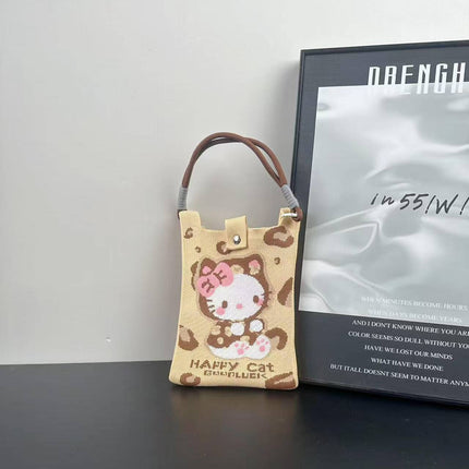 Cross-Border Mobile Phone Bag Woven Mobile Phone Bag Ins Style Woven Mobile Phone Bag Woven Tote Bag Douyin Hot Style
