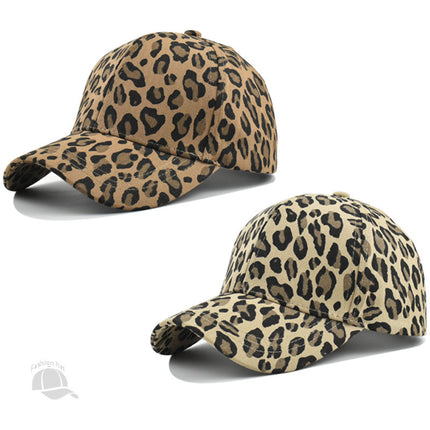 Summer sun protection leopard print baseball cap for men and women cross-border sunshade UV protection outdoor mountaineering fishing cap