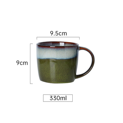 Creative retro Mug Coffee Cup ceramic cup household simple breakfast cup milk Oatmeal cup water cup tea cup