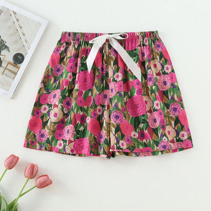 Cotton Silk Sleep Shorts for Women, Summer Thin Style, Trendy Artificial Cotton, Can Be Worn Outside, Japanese Style, Cute Home Wear