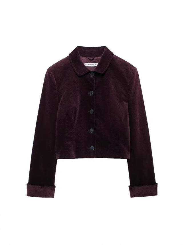 Autumn 2024 Amazon Fashion Women's Velvet Blazer with Belt Low Waist Mini Skirt Cross Border Batch