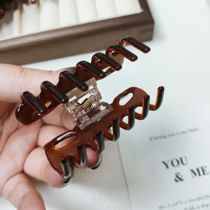 Korean Style New Acetic Acid 5.8cm Grab Clip Fresh Simple Hairpin High-grade Hair Accessories Hair Shark Clip