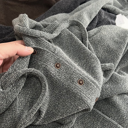 Soft and Fluffy Faux Rabbit Fur Knit Hoodie, Long-Sleeved, Delicate Casual Sweatshirt, Loose Fit, Versatile for Women, New Spring and Autumn Style