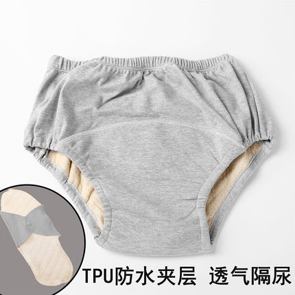Men and women cotton breathable moisture-proof bed adult urine-proof underwear incontinence care washable elderly briefs in stock wholesale