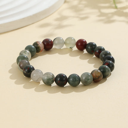 European and American Cross-Border Hot-Selling Popular Jewelry 8mm Natural Stone Bracelet Amethyst Tiger Eye Stone Agate Bracelet Jewelry