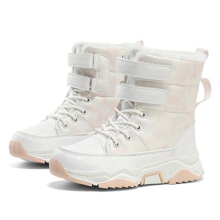 Children's Snow Boots 2026 Winter New Style, Fleece-Lined and Thickened for Warmth, Northeast Cotton Boots, Girls' High-Top Snow Boots Wholesale