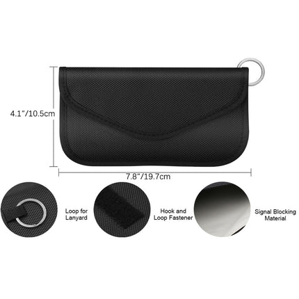 New Black Mobile Phone Signal Shielding Bag Faraday Key Protector RFID Faraday Pack Signal Blocker