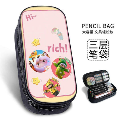 New Yuanmeng Star Pencil Bag Game Peripheral Junior High School Student Internet Celebrity Stationery Bag Kindergarten Cute Pencil Box
