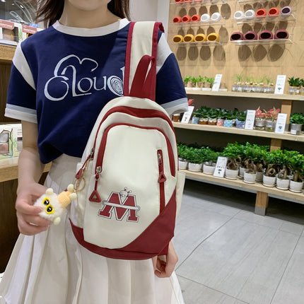 Japanese Style Ins Style Chest Bag Women's Casual All-match Simple Harajuku Small Backpack Lightweight Sports Style Shoulder Crossbody Bag