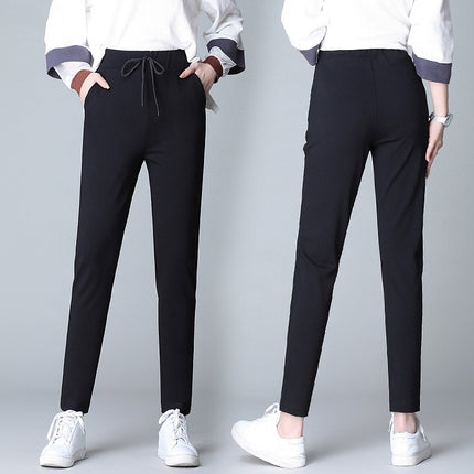 High-end Wide-leg Pants Spring and Autumn New Arrival Middle-aged Mother High Waist Loose plus size Dosing Straight Pants Casual Women's Pants