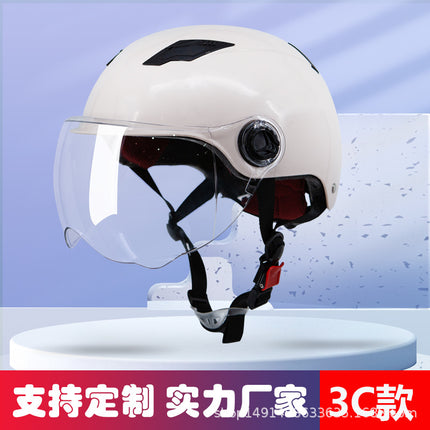 Diwolf wholesale 3C certification men's and women's battery car summer riding sunscreen four seasons with half helmet electric car helmet