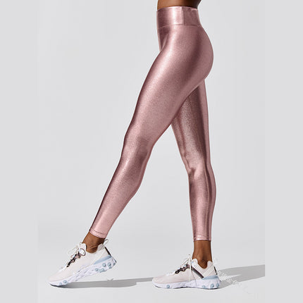 Ebay Amazon Cross-Border Yoga Pants New High-Waisted European Station Gold-Stamped Solid Color Casual Pants Pencil Pants Leggings