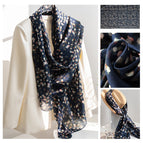 -1 navy blue small floral fhz25-9677 / 176*110