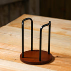 Bamboo-single seat striped cup holder-black