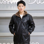 Upgraded fleece-lined thickened stand collar [cotton top]] / XL (small size 110-130)