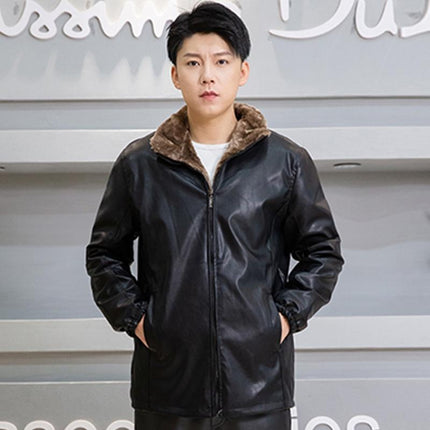 Men's leather pants suit oil-proof waterproof motorcycle motorcycle windproof warm slaughter aquatic labor protection overalls