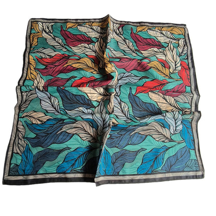 Color Picasso line fashion Joker silk wool autumn and winter scarf scarf shawl 65*65 double-sided printed square scarf