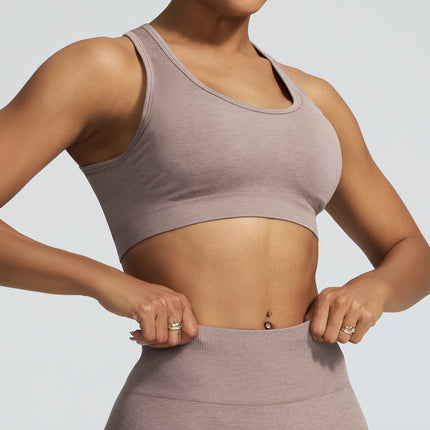 Amazon's New Soft Feel Beautiful Back Sports Bra Underwear Outer Wear Shockproof Running Fitness Clothing Yoga Bra