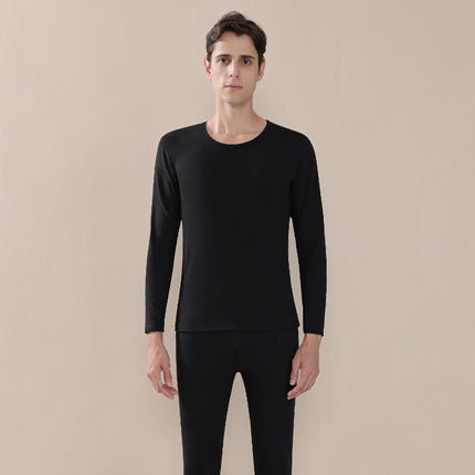 2025 New Cashmere Silk Underwear for Women, Double-Sided Brushed Fleece-Lined Thermal Tops and Pants Set for Men, Seamless Wholesale