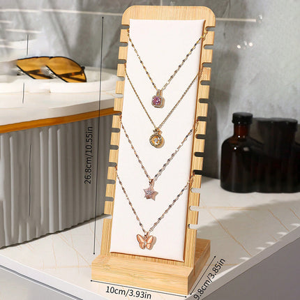 Solid Wood Jewelry Display Stand, Detachable Jewelry Pendant Storage Board, Large Capacity Display Rack for Stalls, Jewelry Store Live Streaming
