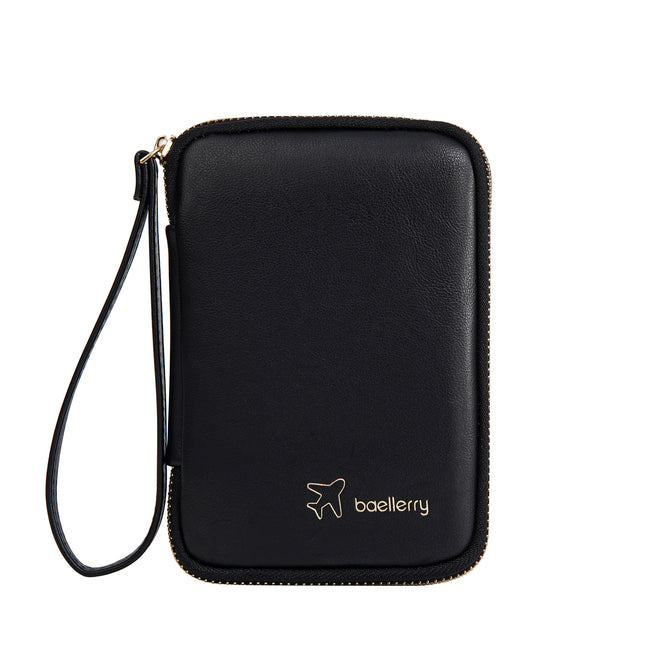 New Baellerry Women's Passport Bag Fashionable Simple Multi-Functional Zipper Coin Purse Storage Mobile Phone Bag for Women
