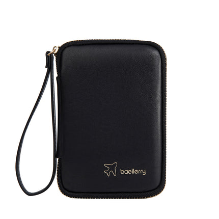 New Baellerry Women's Passport Bag Fashionable Simple Multi-Functional Zipper Coin Purse Storage Mobile Phone Bag for Women
