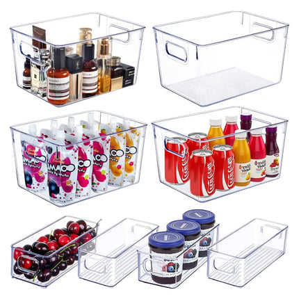 Transparent Storage Box Desktop Kitchen Cabinet Drawer Refrigerator Storage Box Acrylic Snacks Portable Storage Basket