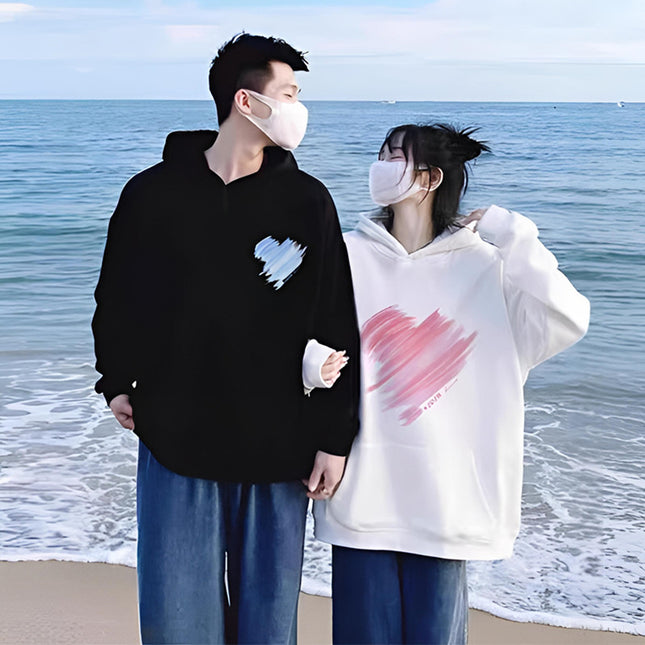 High-grade oversize Men's and Women's Top Special Couple Clothing Autumn and Winter fleece-lined Hooded Sweat Fashion Brand Class Clothes