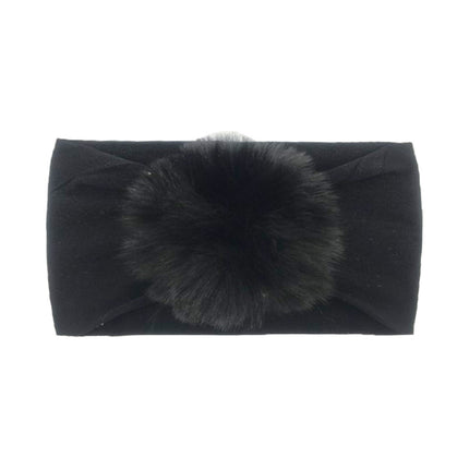2023 new children's seamless hair band Europe and the United States new baby nylon fur ball headscarf baby hair band