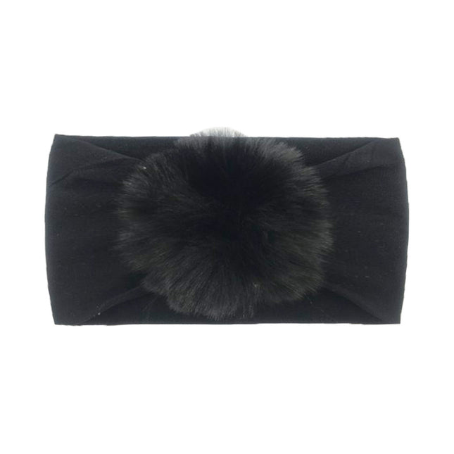 2023 new children's seamless hair band Europe and the United States new baby nylon fur ball headscarf baby hair band