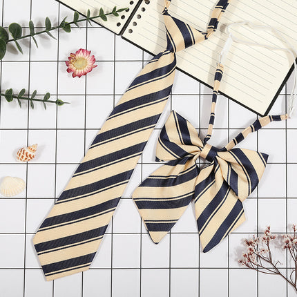 Japanese Plaid JK Tie Tie Set Women's College Style Graduation Photo Free Accessories Korean Style Bow Mariners Suit