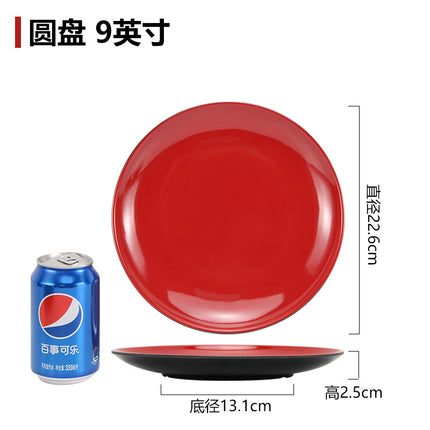 Black and Red Noodle Restaurant Special Bowl Beef Noodle Bowl Commercial Melamine Ramen Bowl Soybean Milk Wonton Porridge Bowl Breakfast Bowl Plastic Bowl
