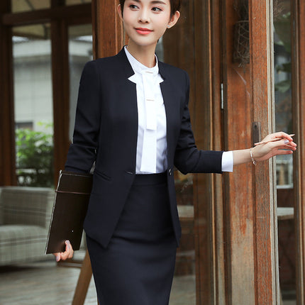Suit Women's Fashion Temperament Goddess Fan Professional Dress Hotel Front Desk Tooling Sales Manager Work Clothes