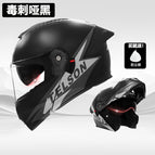 Helmet-stinger matt black [hd dual mirror]