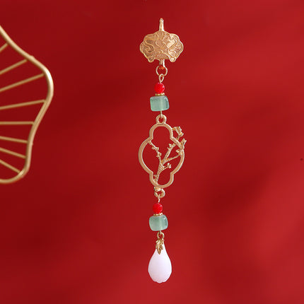 Antique Cheongsam National Tide Wind Pressure Break Elegant Pendant Brooch Hanfu Tea Clothing Tassel Retro Chinese Makeup Accessories Women