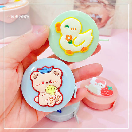 Cute Cartoon Macaron Color Mini Tape Measure Portable Tape Measure Three-circumference Bust Hip Waist Measure Meter Ruler