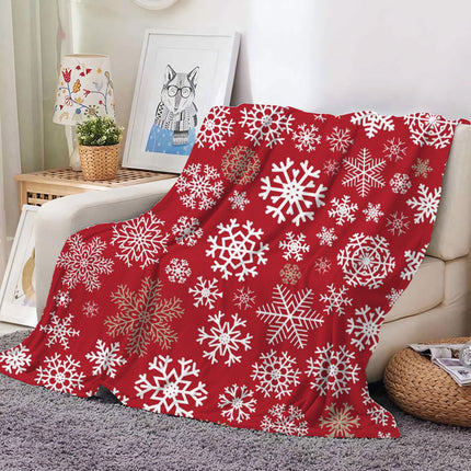 Christmas Decoration Blanket Holiday Blanket Red Festive Blanket Christmas Tree Polo Sofa Blanket Flannel Blanket