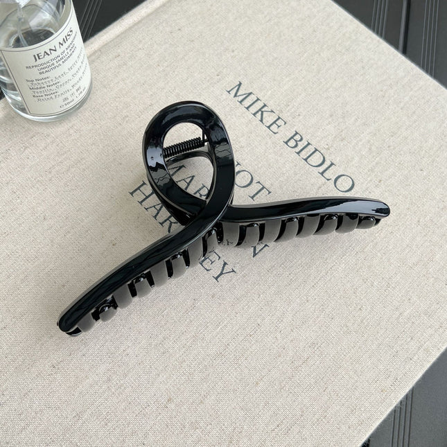 South Korea Vintage Morandi Jelly Color Large Grab Clip Women's Summer Niche Elegant Hair Grab Back of Head Hairpin Shark Clip