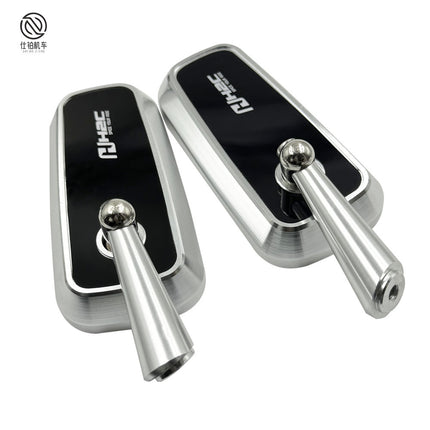 CNC aluminum rearview mirror electric motorcycle modification universal rearview mirror blue mirror anti-glare