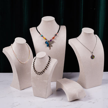 Flannel Necklace Display Stand portrait model jewelry stand clavicle chain necklace jewelry display shooting live display stand