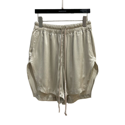 Subhuman Silk Shorts | Asymmetrical Silk Satin Drawstring Fashionable and Versatile Design Casual Shorts