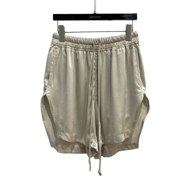 Subhuman Silk Shorts | Asymmetrical Silk Satin Drawstring Fashionable and Versatile Design Casual Shorts