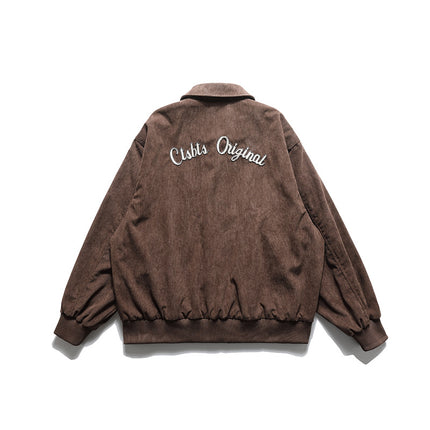 City Fanpin 2024 Autumn New Corduroy Towel Embroidered Jacket Autumn Jacket Men's Autumn Wear Men's Frock
